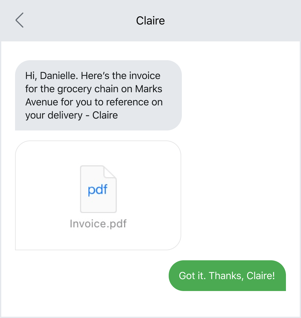 Sending important forms via text for easy access