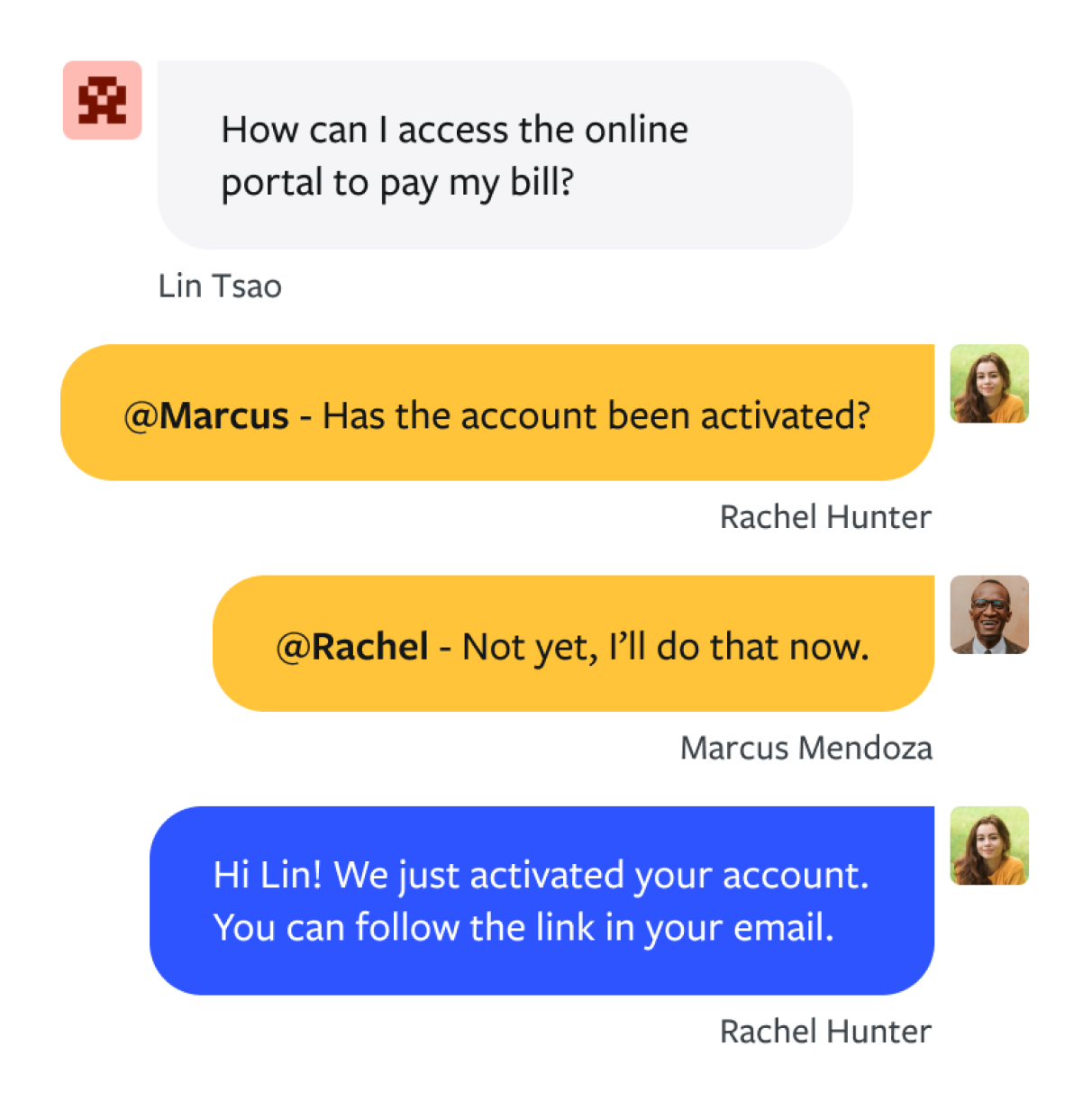 Textline's Whisper feature