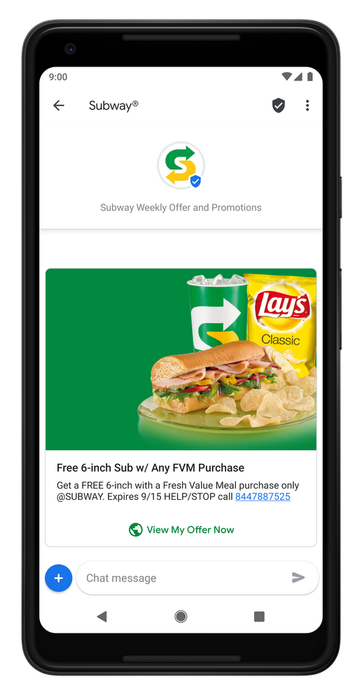 Subway ad using RCS