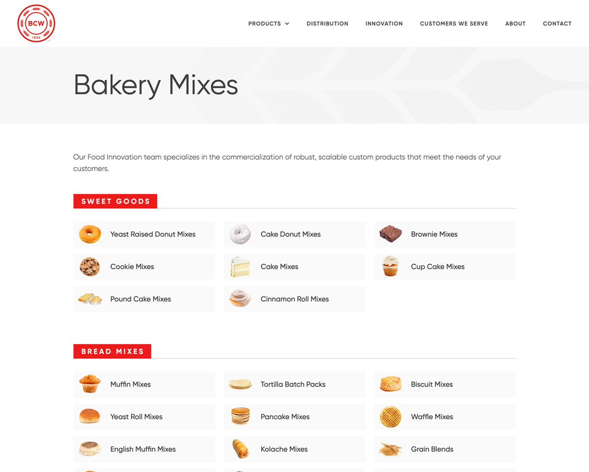 Bakery Mixes BCW