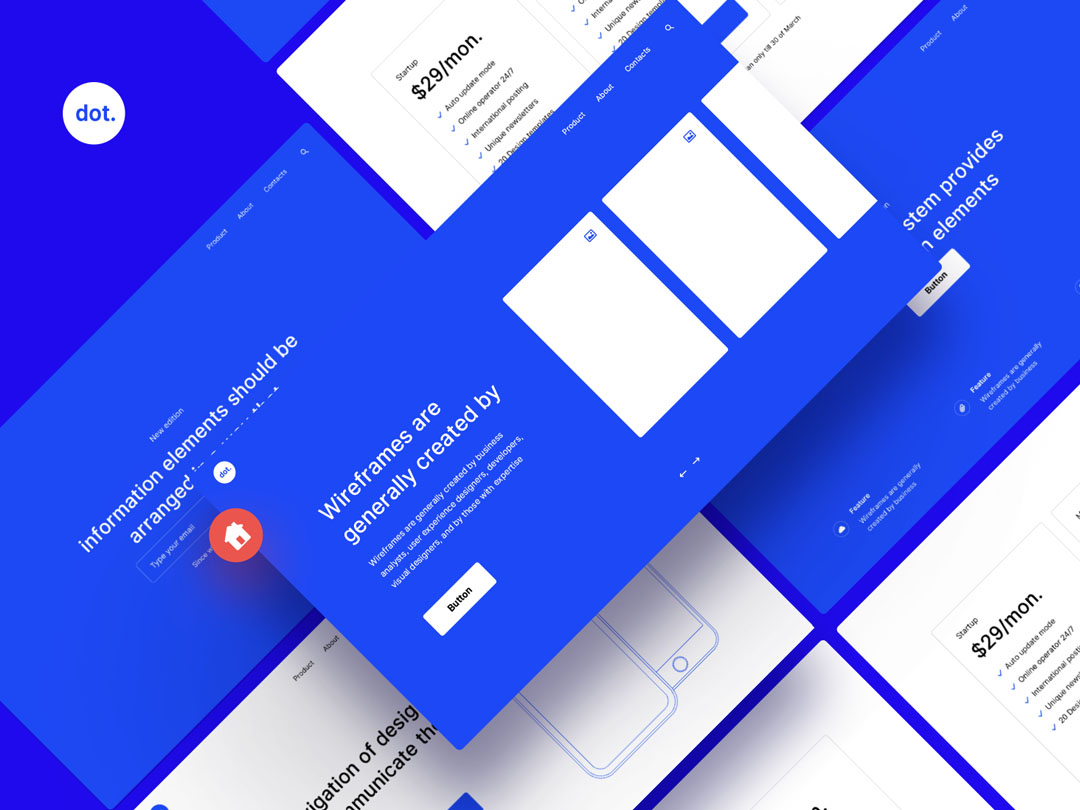 UI kit, dashboard, sketch