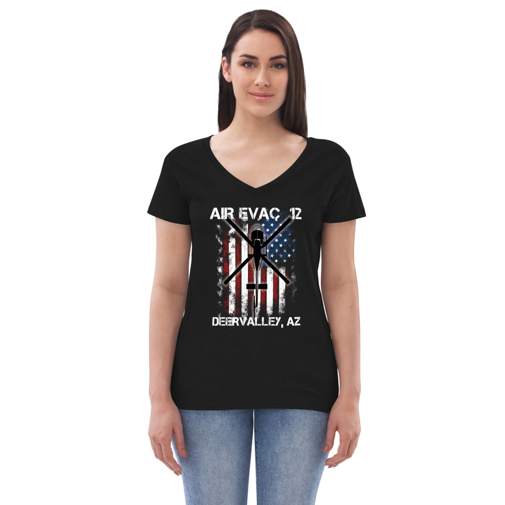 AIR EVAC 12 Women’s recycled v-neck t-shirt