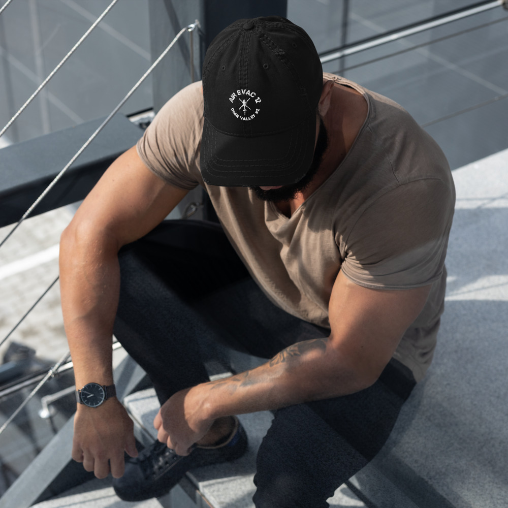 Air Evac 12 Distressed Dad Hat