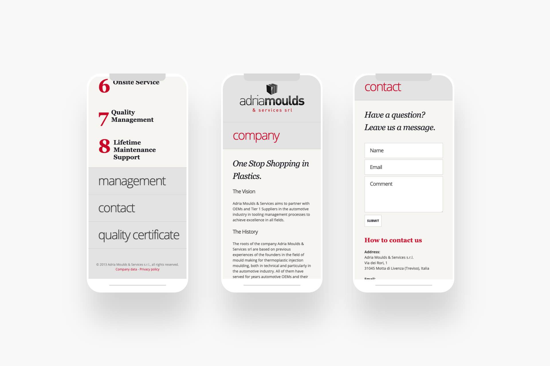 Webdesign Adria Moulds