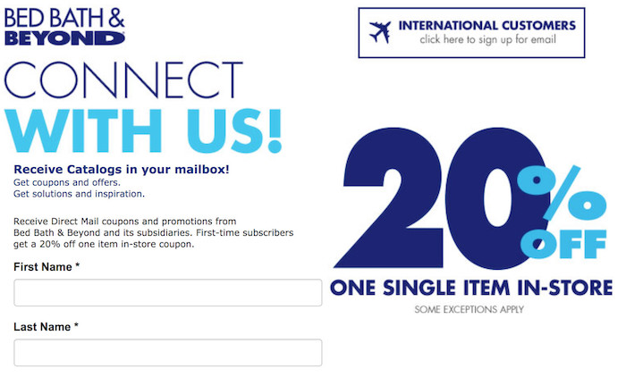 bed bath & beyond email marketing example to boost ecommerce sales