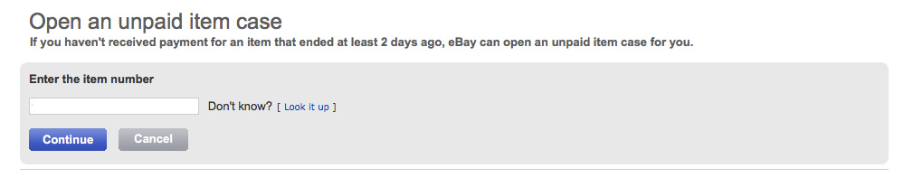 ebay final value fees - open unpaid item case
