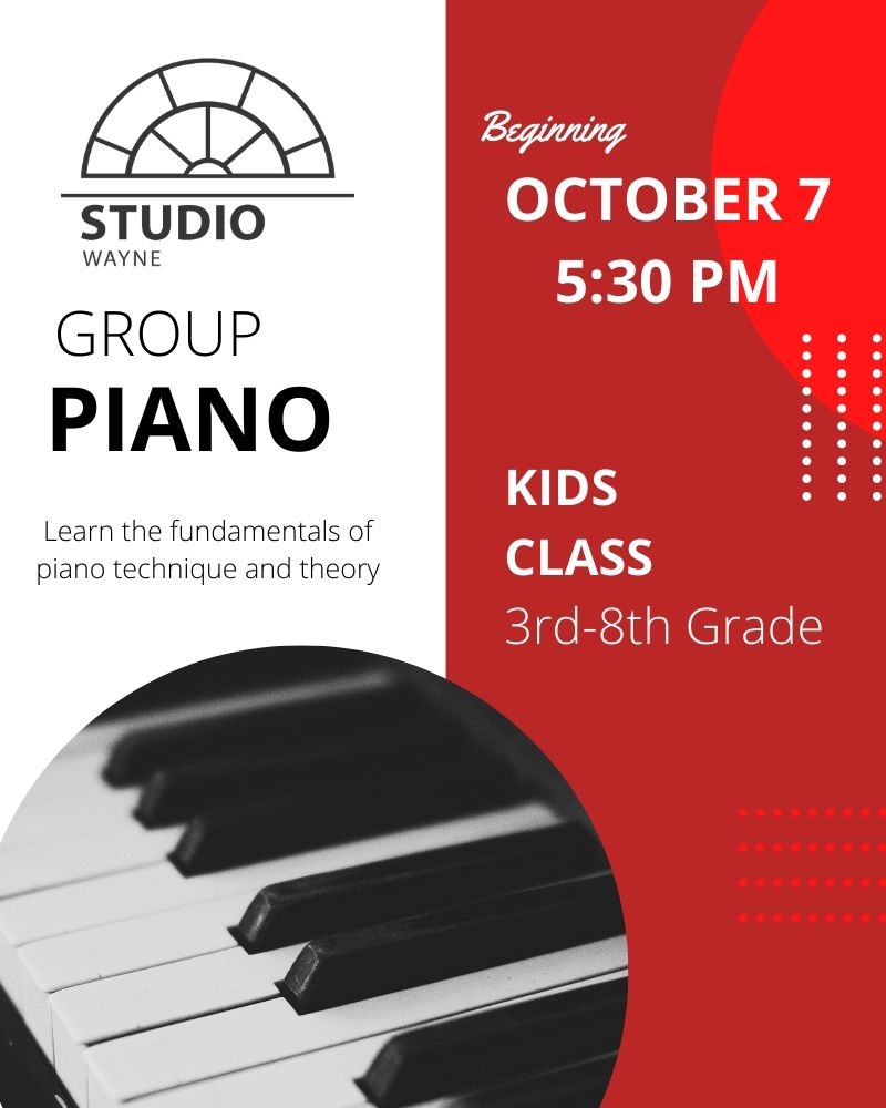 Studio Wayne (Class) - Group Piano (Kids- 3rd-8th Grade)