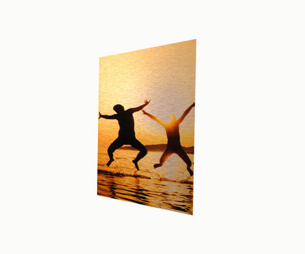Impression sur aluminium brossé
