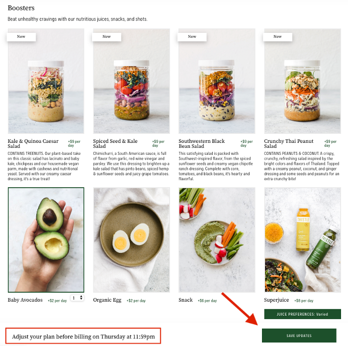 edit you subscription and choose a booster