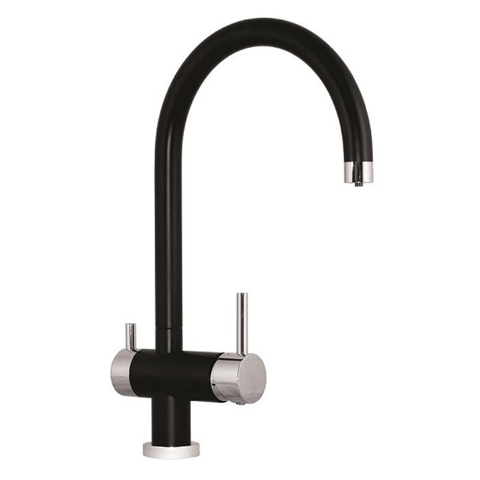 Matte Black 3 Way Mixer Tap Puretec Tripla 1