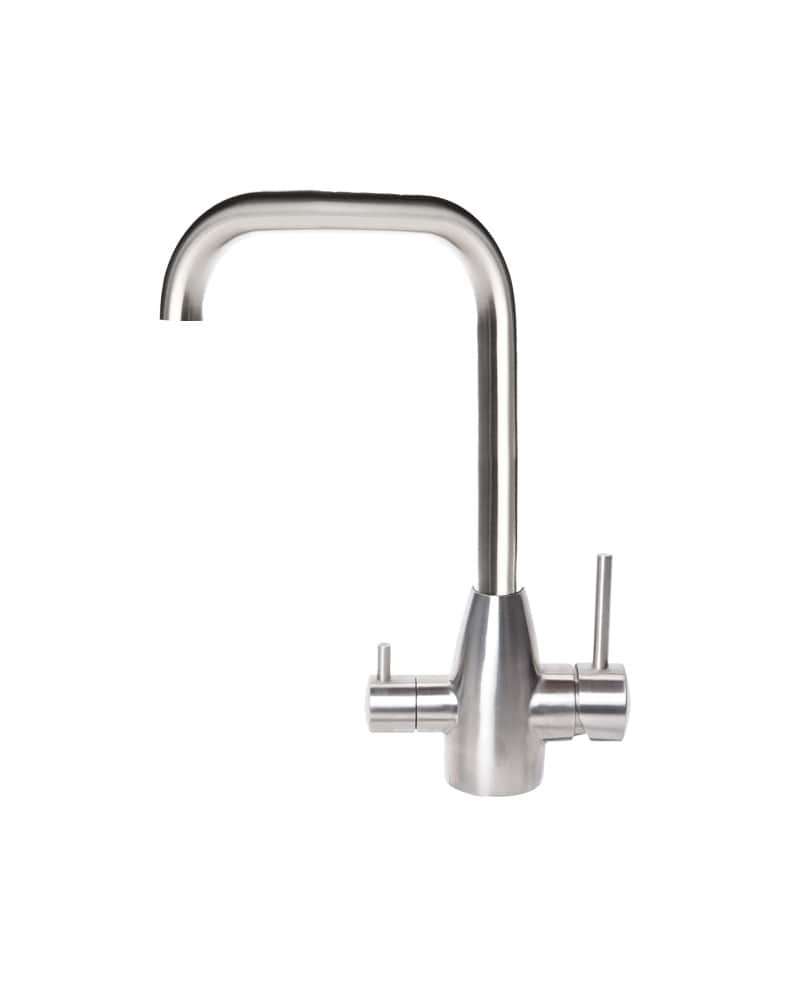3 Way Mixer Tap Petite Brushed Stainless Steel