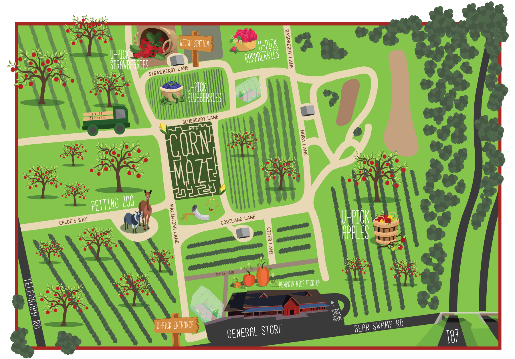 Rulfs Orchard Directions & Map Peru, NY