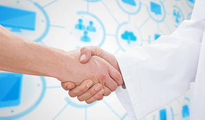Successful doctor and patient treatment