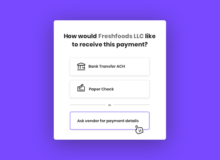 New feature update: request your vendor’s payment details
