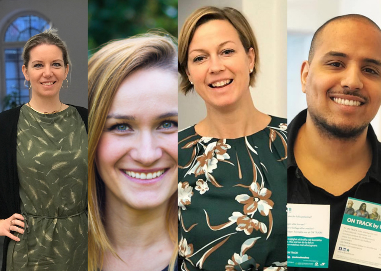 Sarah, Katarina, Åsa och Hussni