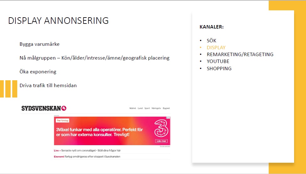 Display annonsering