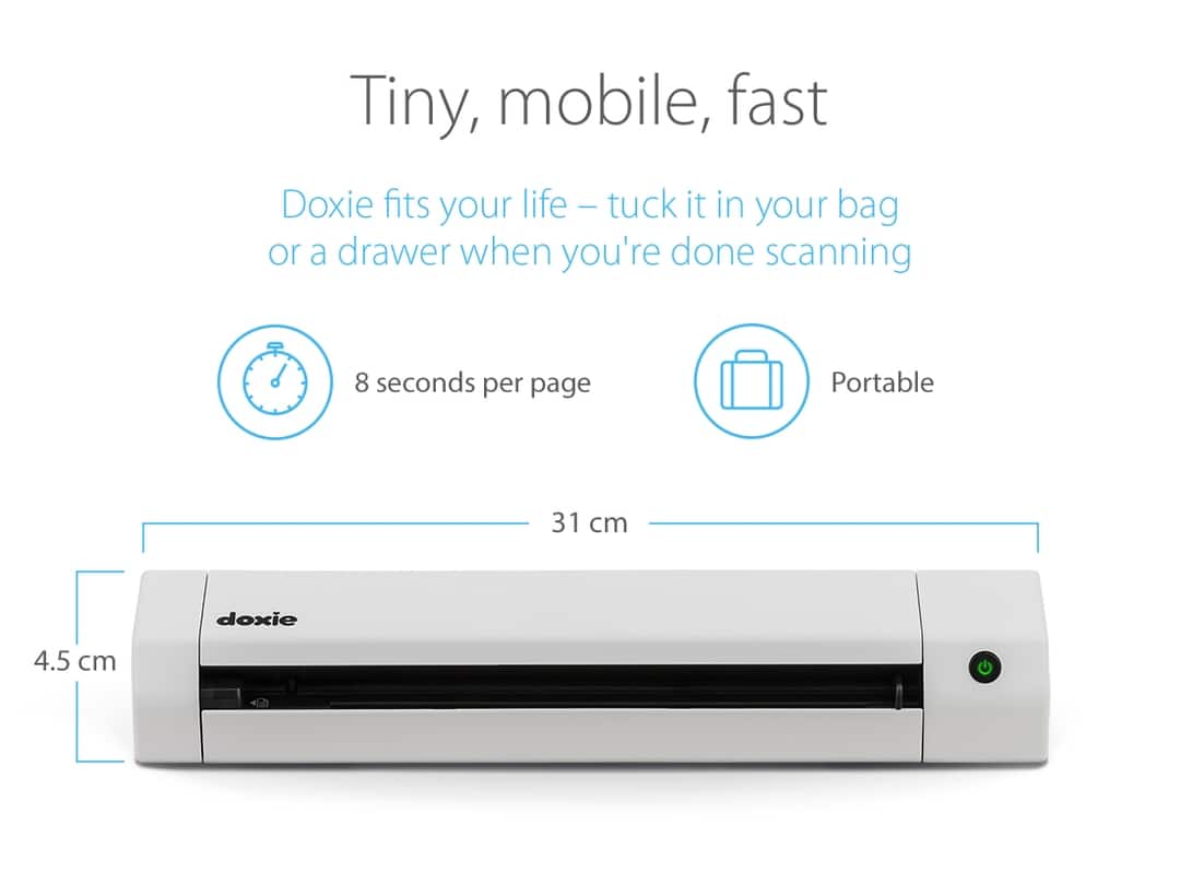 Scanner Doxie Q – Rechargeable Avec Wi-Fi Et Chargeur Automatique | Numérisation Sans Fil De Documents, Reçus, Photos Vers PDF