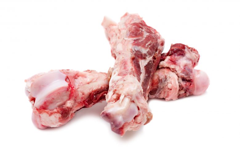 Bones with some meat and cartilage.