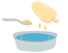 use stock in water or ice block