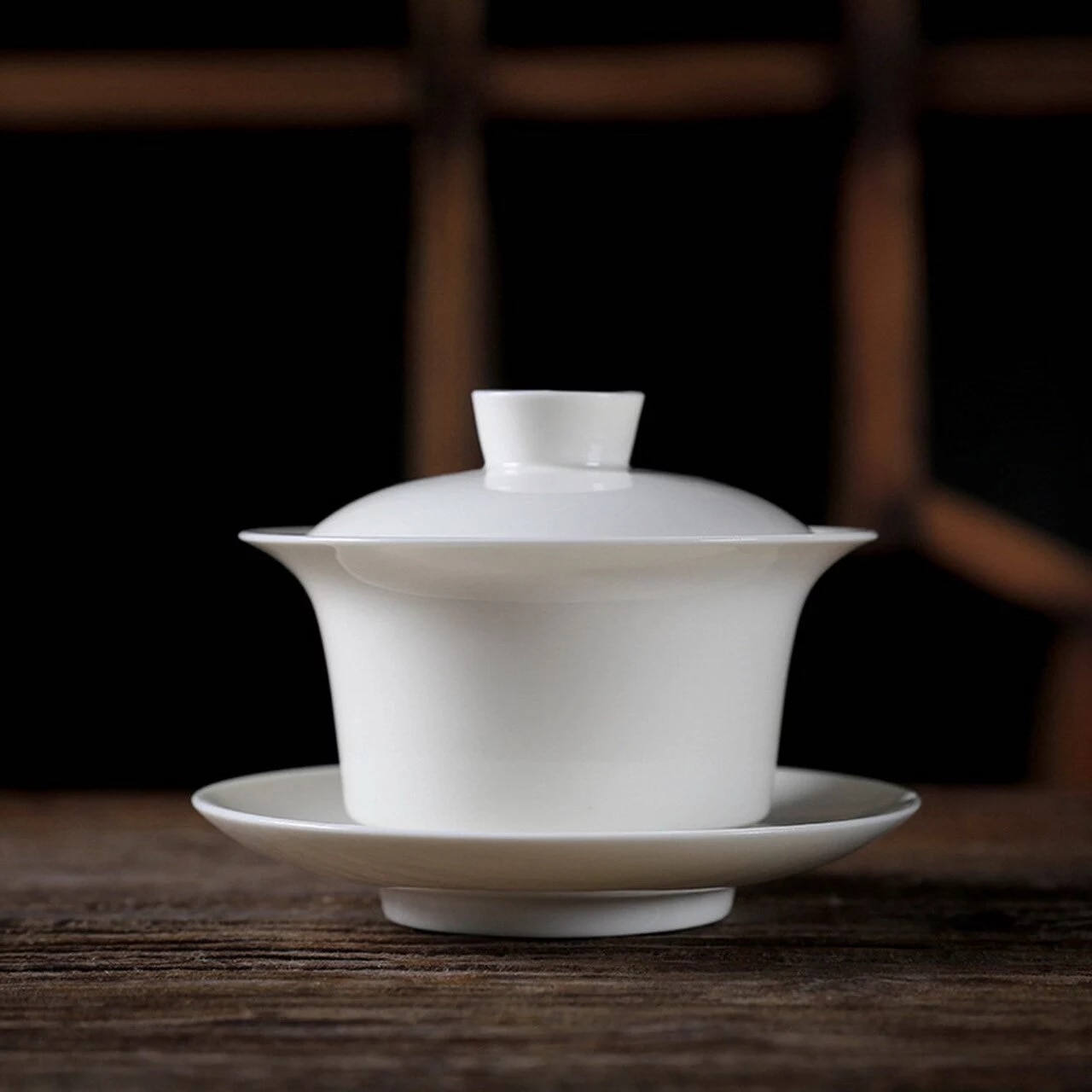 Large White Gongfu Tea Porcelain Gaiwan 200ml 6.76 fl oz|gaiwan porcelain|porcelain teawhite gaiwan - AliExpress