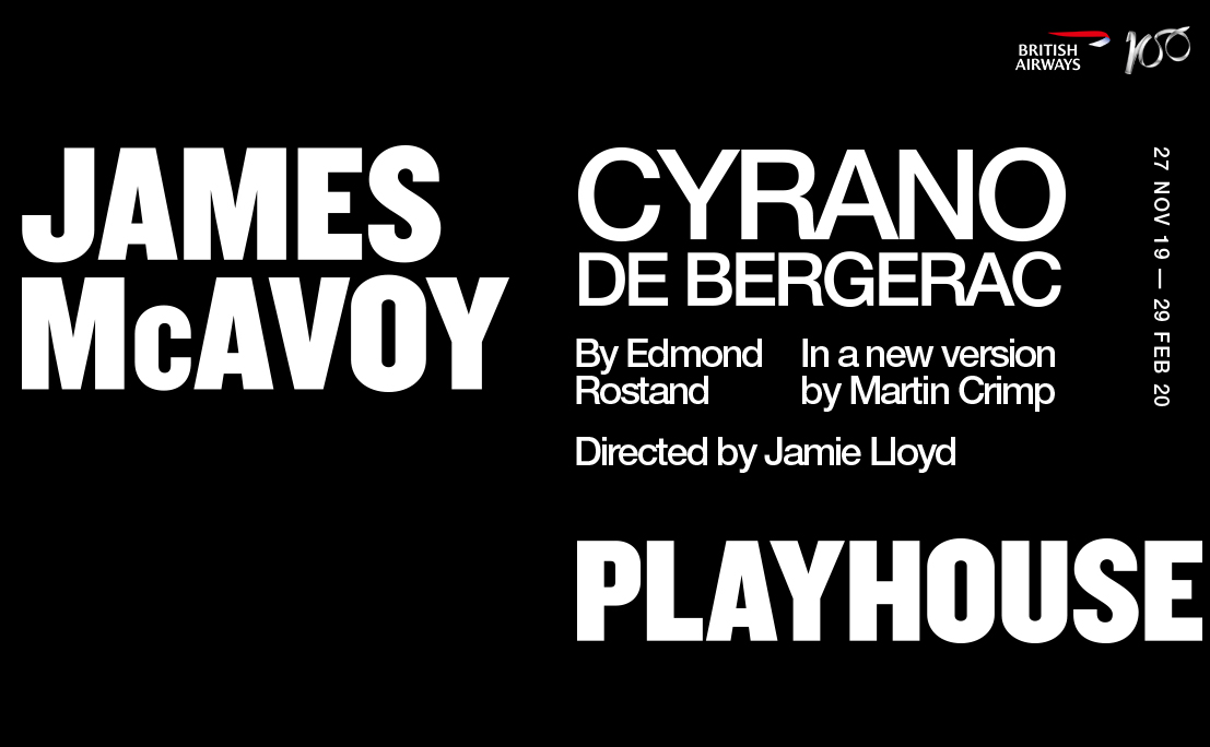 Title artwork for Cyrano de Bergerac starring James McAvoy and directed by Jamie Lloyd