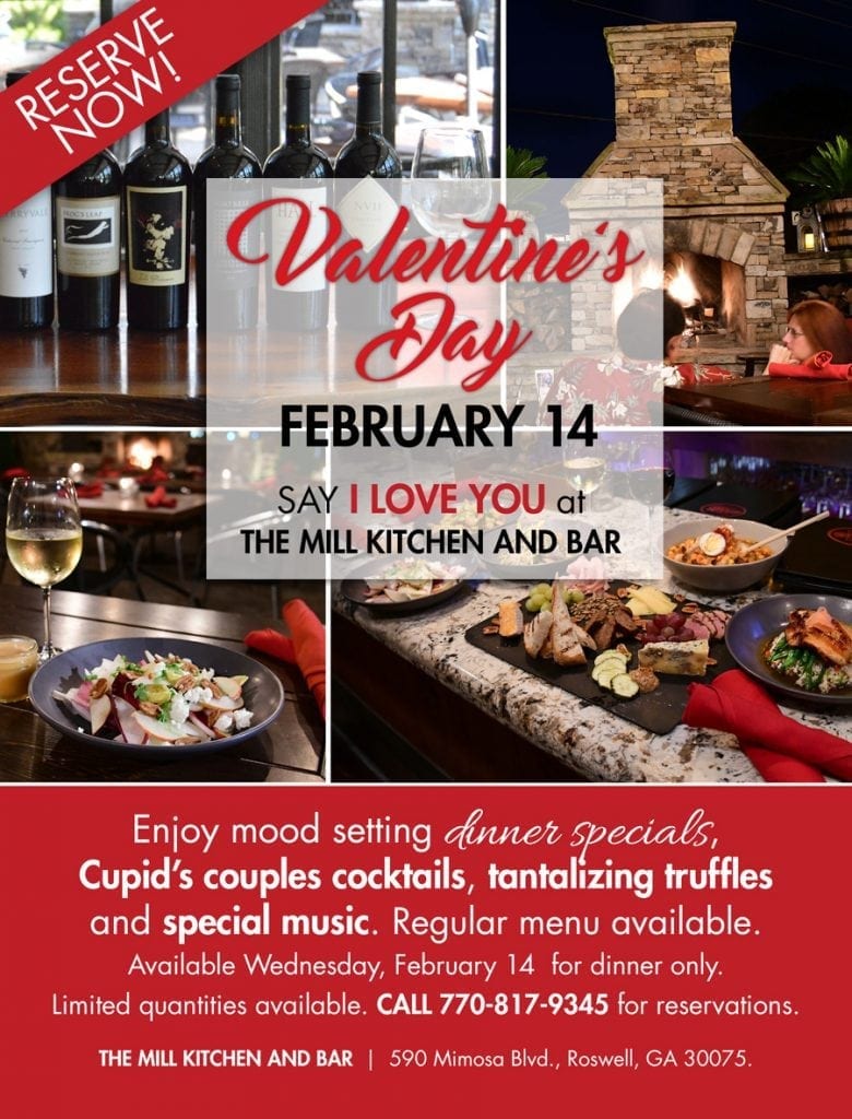 Valentine's Day at the mill kitchen and bar
