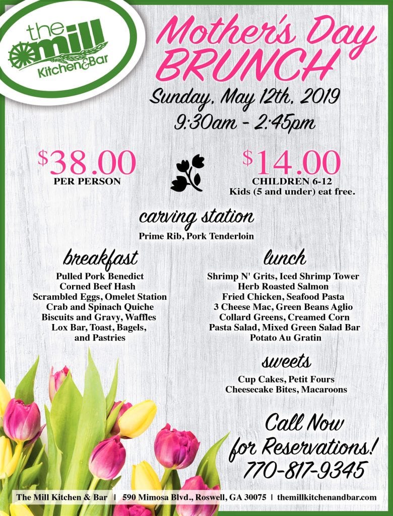 mill kitchen mother's day brunch