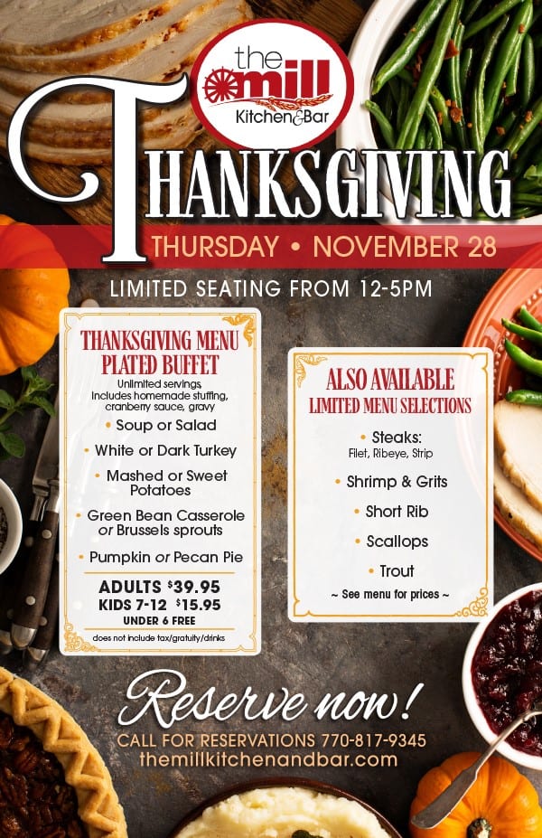 Thanksgiving at the Mill Kitchen & Bar