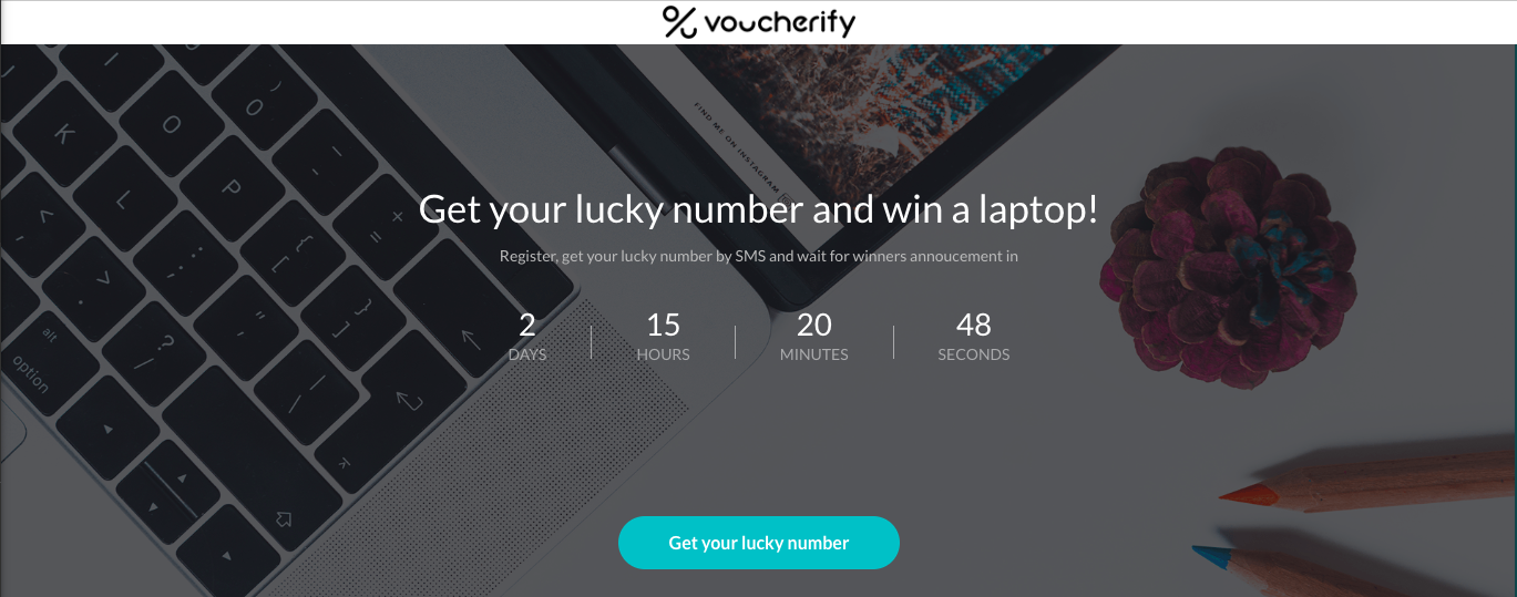 Timer on a landing page