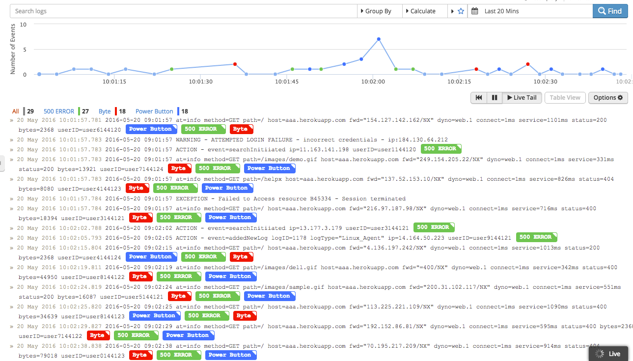 Log aggregator example
