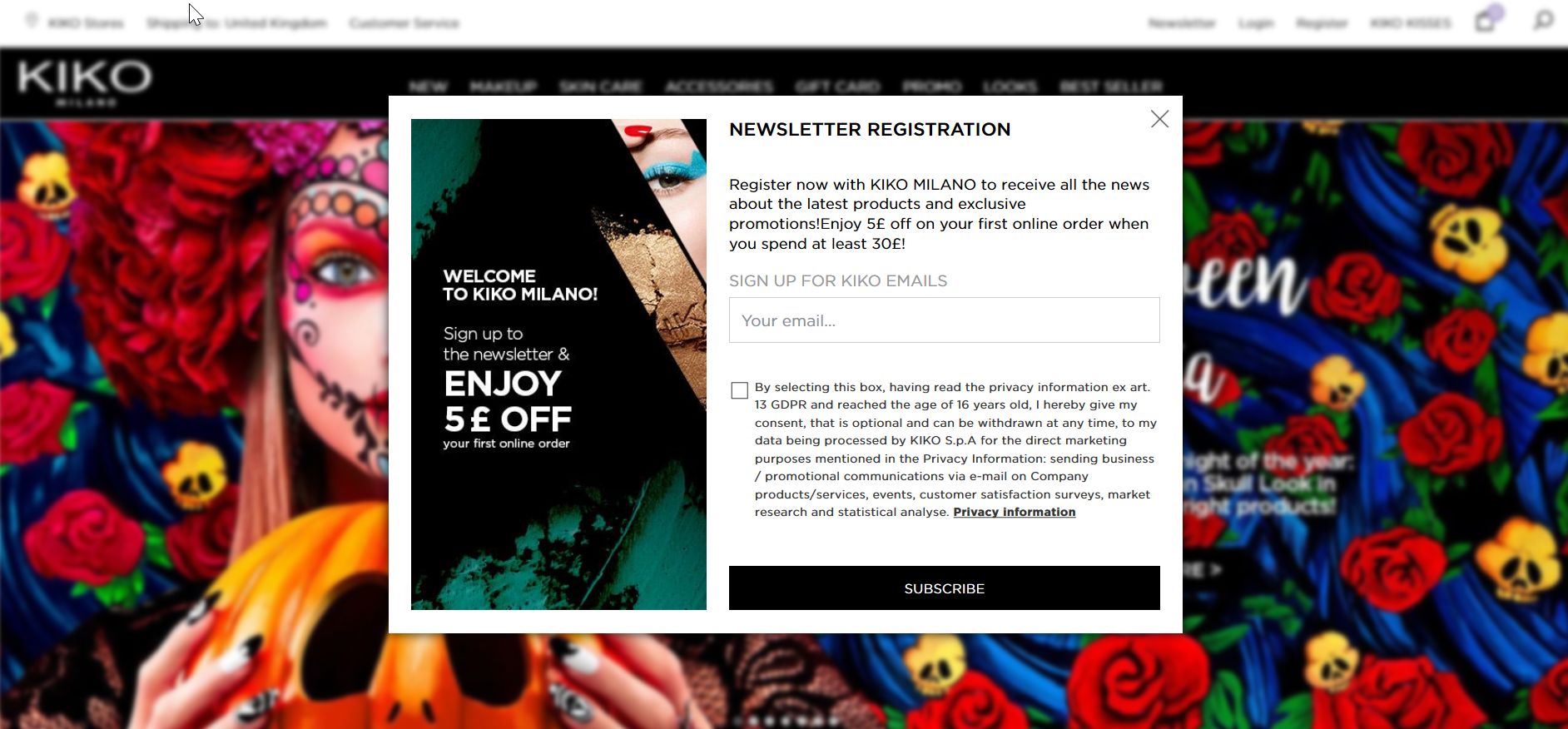 KIKO Invitation to loyalty program