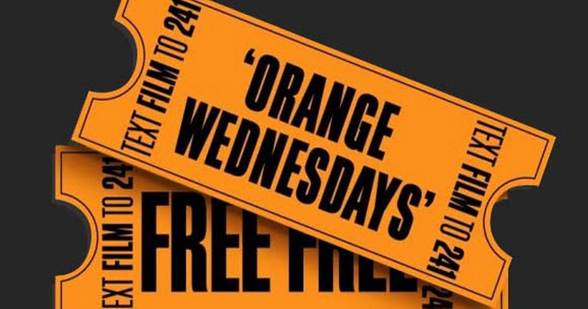 "Orange Wednesdays" Example of happy hours marketing in cinemas