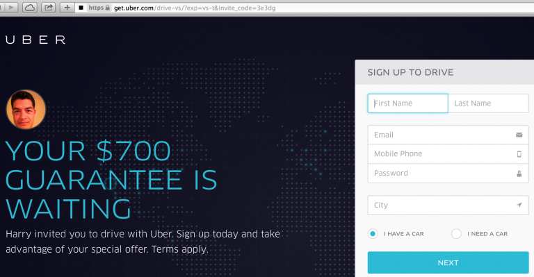 Redeem code Uber