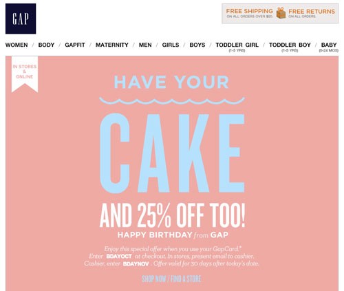 Birthday coupons - discount coupon generator