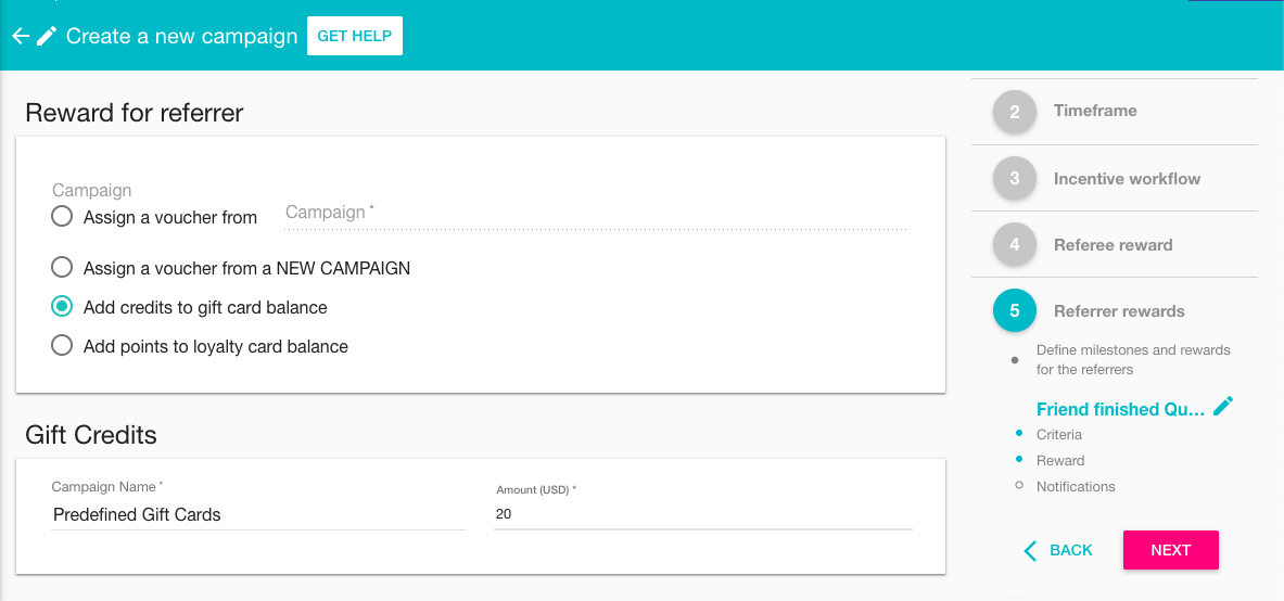 Voucherify Referral Program Creation