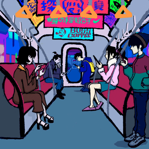 Gif of people on their phones