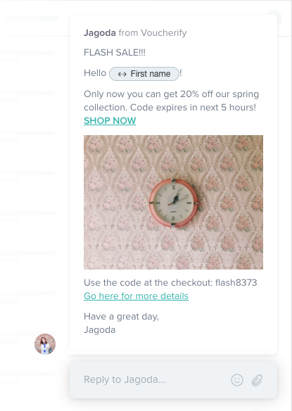 Live chat used for flash sales