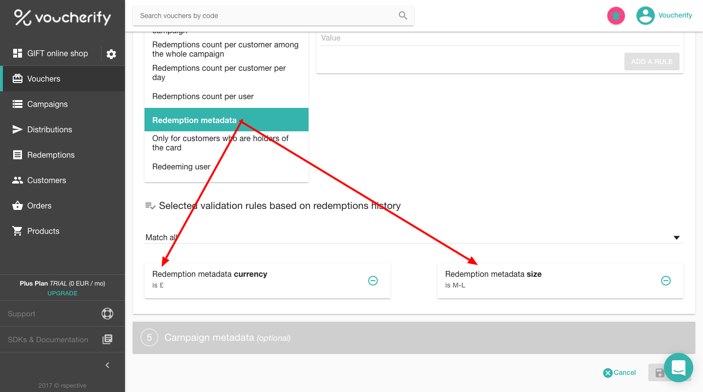Creating validation rules using metadata