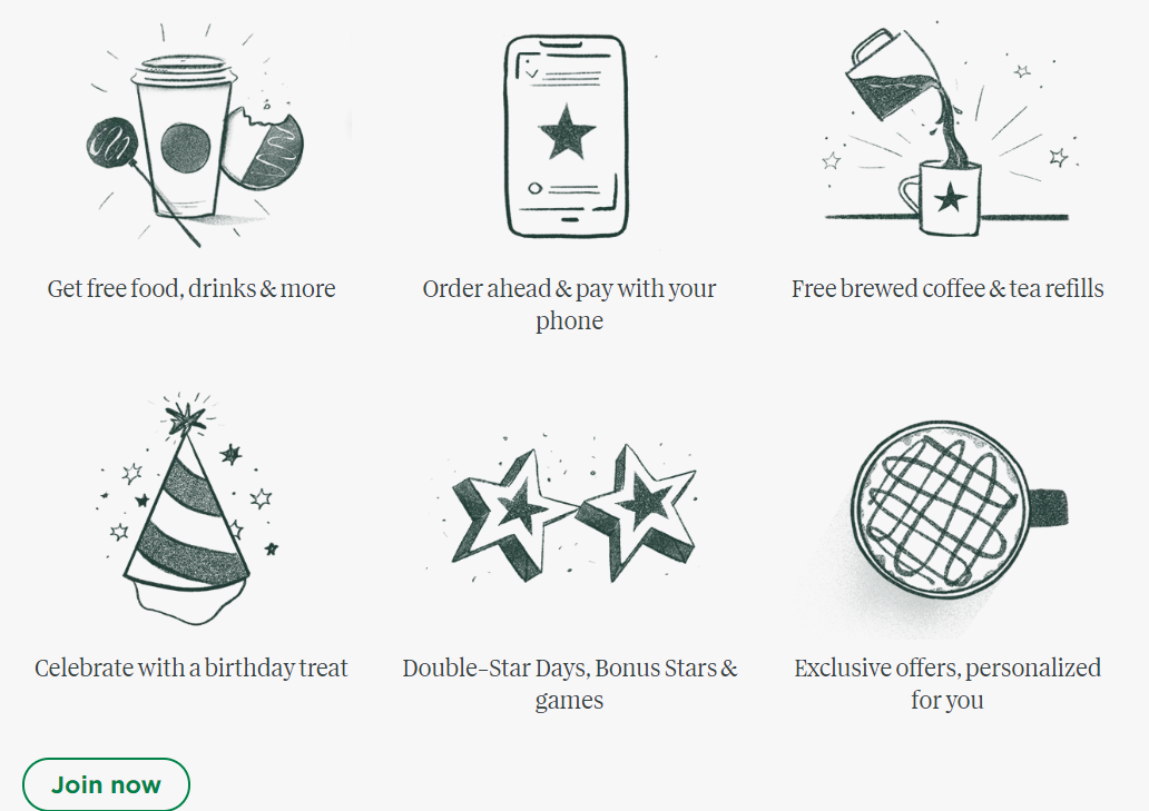 Starbucks loyalty program - opportunities to get extra points make it easier to join