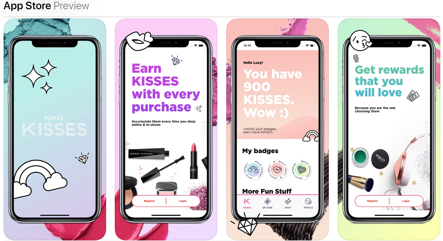 Kiko Milan loyalty program on mobile