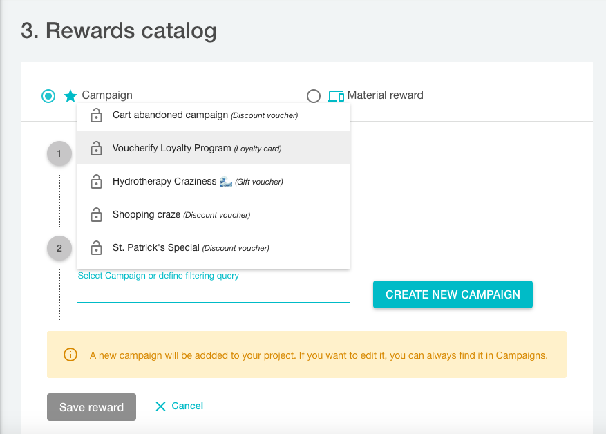 Voucherify Rewards Catalog for Loyalty Program - choosing the best loyalty program software