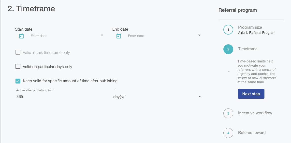 Airbnb referral campaign workflow