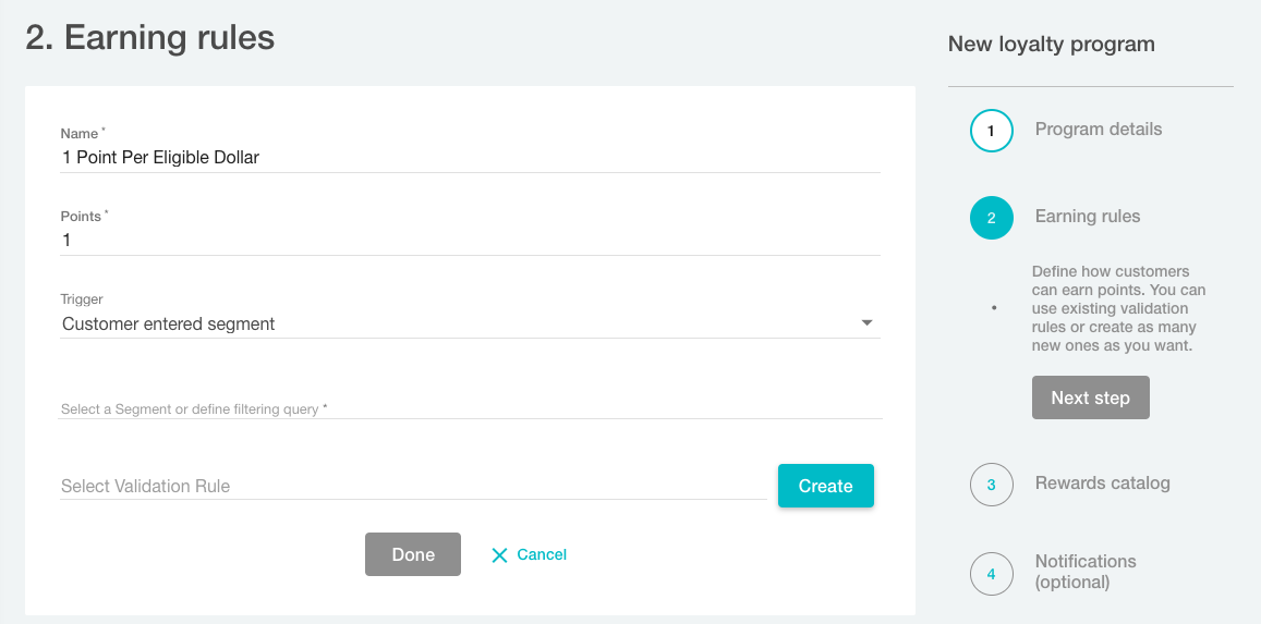 Building earning rules with Voucherify