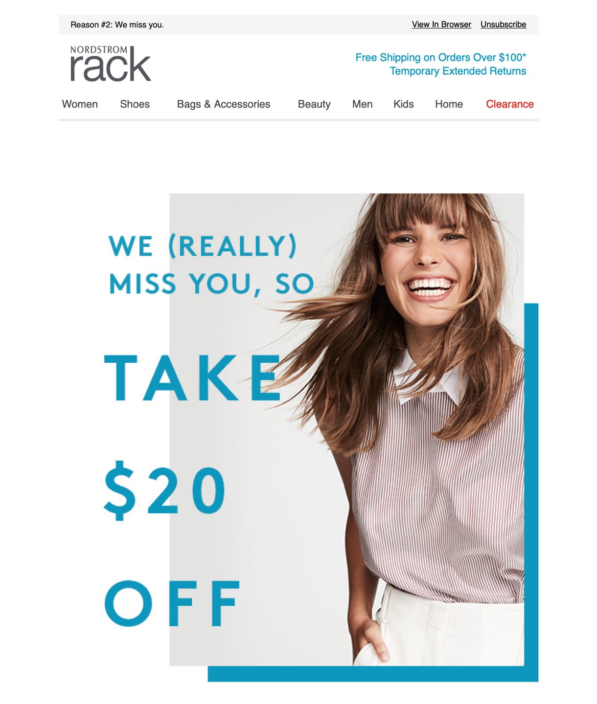 Nordstrom rack reengagement campaign