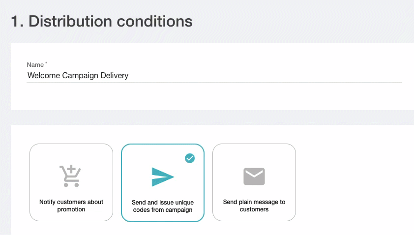 Welcome ecommerce promotion