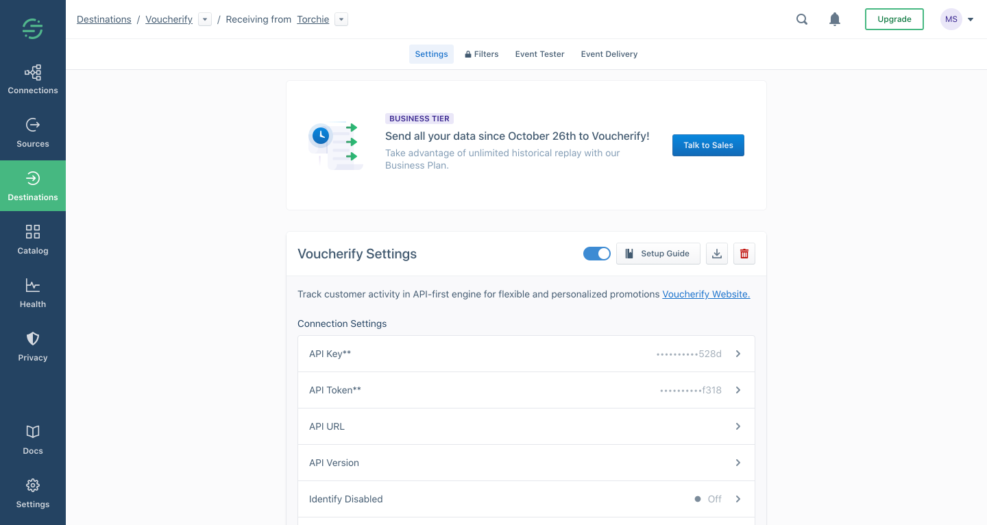 Voucherify & Segment