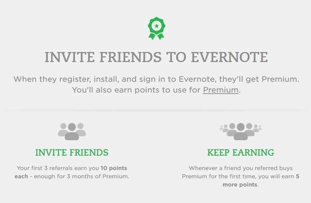 Evernote referral SaaS