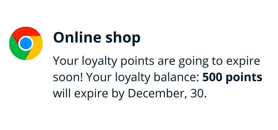 Loyalty notification
