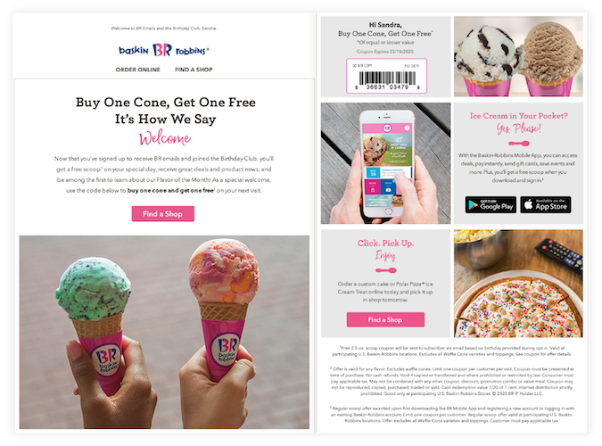 Baskin Robbins promo campaigns