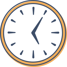 Decorative clock illustration.